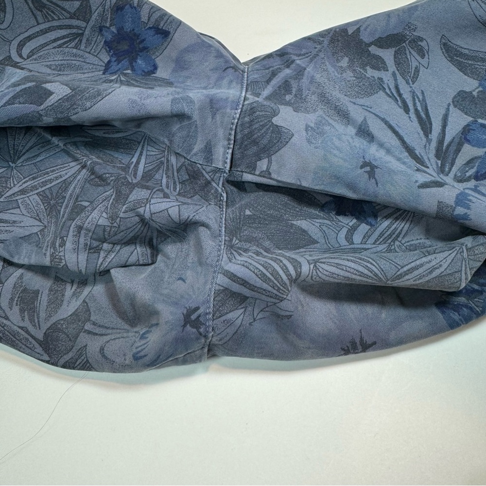 GAP Girlfriend Chino Pants Floral Hibiscus Faded Blue Print Jeans Cotton Size 6 - Picture 15 of 16